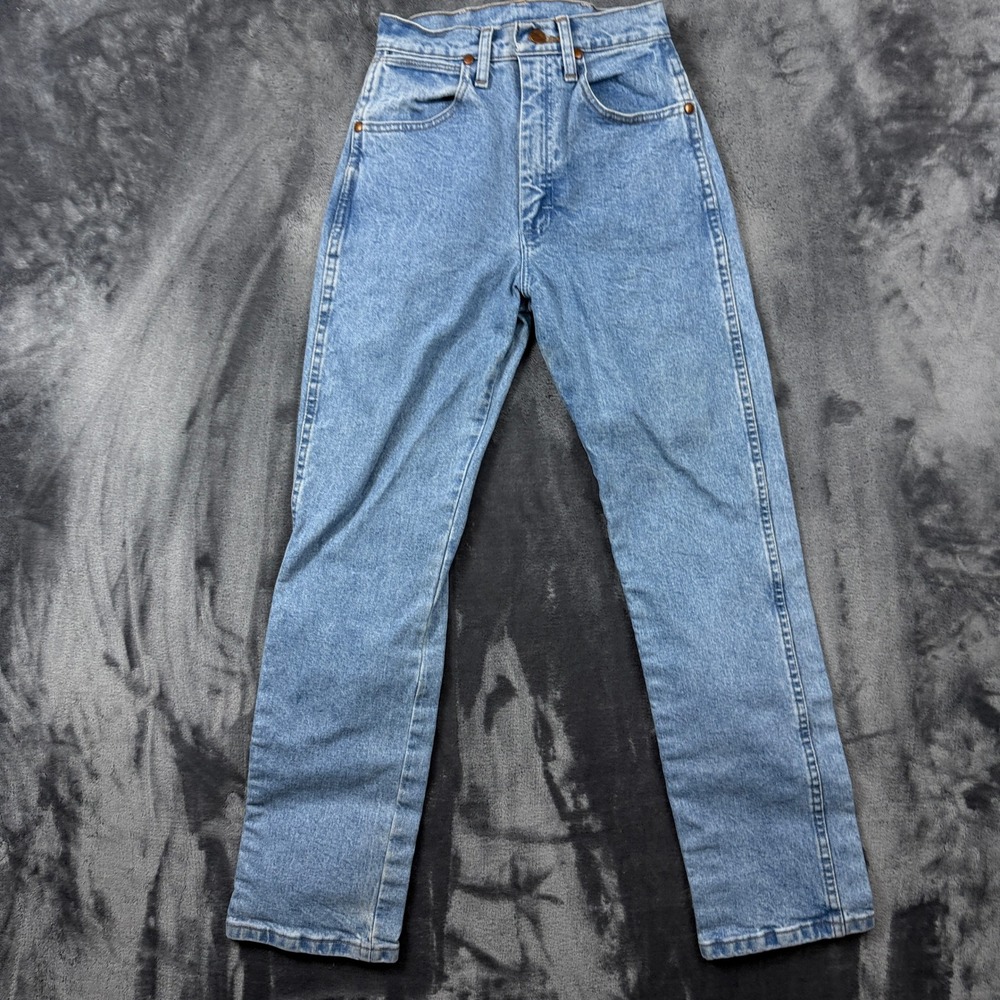 Wrangler Jeans Women 14 Slim Light Wash Excellent Straight High Rise 01MWZAT